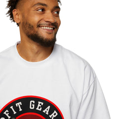 Fit Gear Men's Heavy Oversized Tee - Fitness in Style, Gym Apparel
