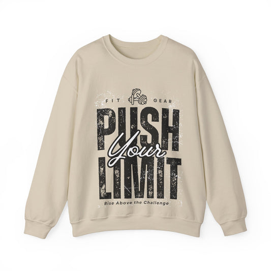 Motivational Fitness Sweatshirt - 'Push Your Limit' Crewneck