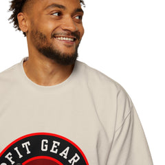 Fit Gear Men's Heavy Oversized Tee - Fitness in Style, Gym Apparel
