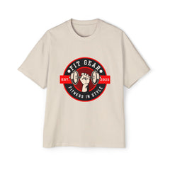 Fit Gear Men's Heavy Oversized Tee - Fitness in Style, Gym Apparel
