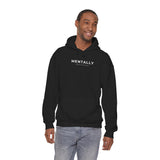Mentally Powerful Hoodie – Minimal Small Chest Logo Mental Health Awareness Sweatshirt